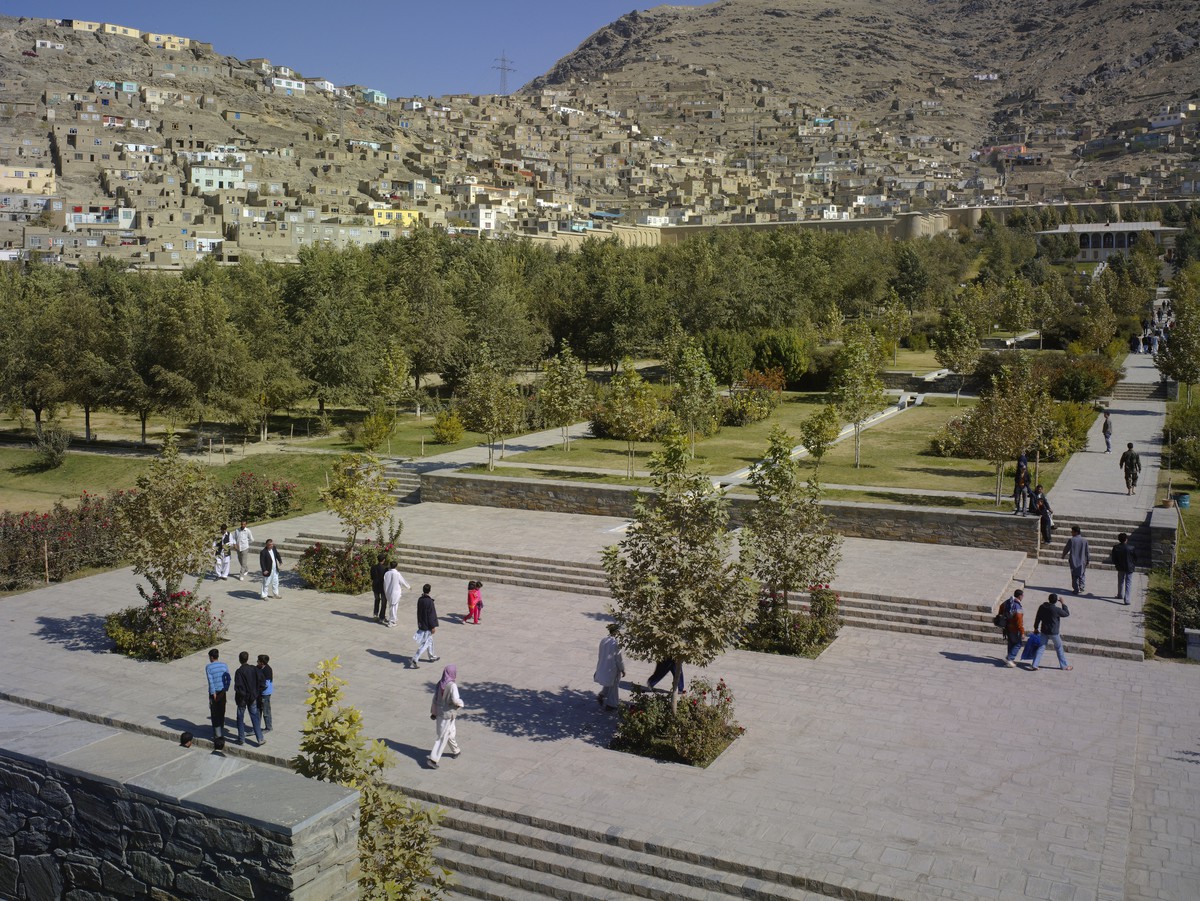 babur garden view in summer