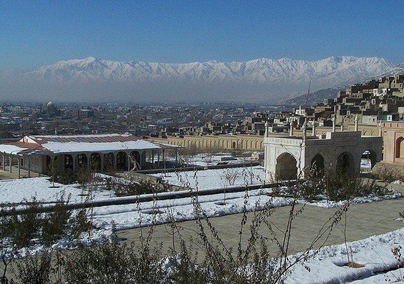 babur garden view in winter